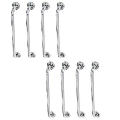 Alça De Apoio Barra 60cm Inox Kit 8 Unidades Acessibilidade Suporte Idoso Cadeirante Resistente Segurança Banheiro Corrimao Escada