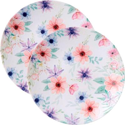 Jogo Pratos Sobremesa Lanche 8 Pessoas 8 Pçs Floratta 21cm
