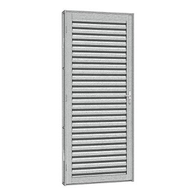Porta De Aço Laminada Silver 61x215 R120 Abertura Esquerda Prata - Cinza