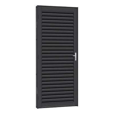 Porta De Aço Laminada Tradição 73x215 R120 Abertura Esquerda - Cinza