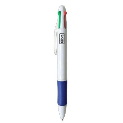 Caneta Esferográfica 4 Cores Rc4 Tilibra - 0.7mm Grip Azul