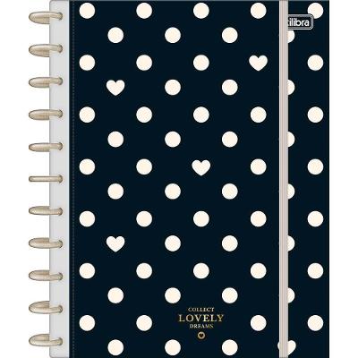 Caderno Tilidisco Universitário West Village Tilibra - 10 Matérias 160 Folhas Fundo Preto C- Poá