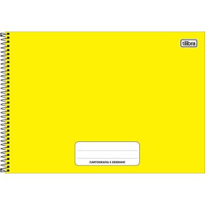 Caderno De Desenho Pepper Colorido Tilibra - 80 Folhas Amarelo