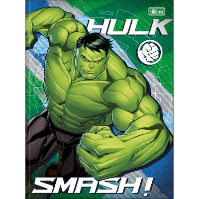 Caderno Universitário Hulk Tilibra Capa Dura Brochura - 80 Folhas Smash