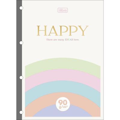Refil Caderno Argolado Colegial Happy 90g Tilibra - 80 Folhas