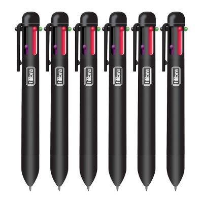 Caixa Caneta Esferográfica Rc6 Cores Tilibra - 0.7mm C- 6 Unidades Preto