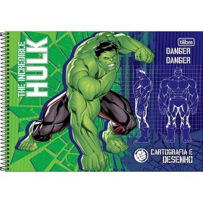 Caderno De Desenho Hulk Tilibra - 80 Folhas Danger Danger