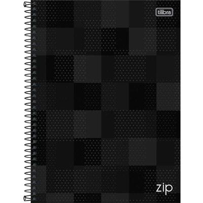 Caderno Universitário Zip Tilibra Capa Dura Espiral - 10 Matérias 160 Folhas Preto