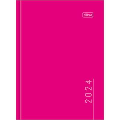 Agenda Costurada Diária Pepper Rosa 12,3 X 16,6 Cm Tilibra - 2024