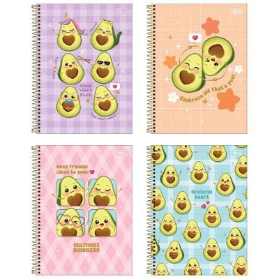 Kit C- 4 Caderno Universitário Abacute Tilibra Capa Dura Espiral - 10m 160 Folhas