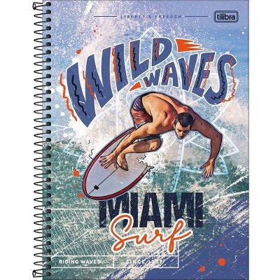 Caderno Universitário Do It! Tilibra Capa Dura Espiral - 20 Matérias 320 Folhas Surf