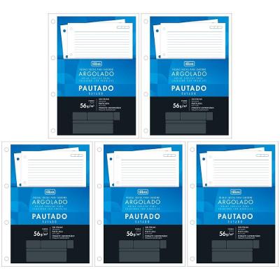 Kit C- 5 Refil Tiliflex P- Caderno Argolado Universitário Académie Tilibra - 200 Folhas