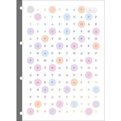 Refil Para Caderno Argolado Universitário Happy Tilibra - 80 Folhas