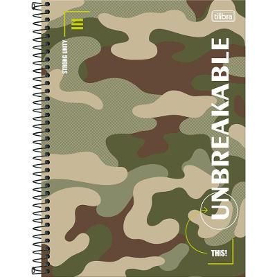 Caderno Universitário Hide Tilibra Capa Dura Espiral - 1 Matérias 80 Folhas Unbreakable