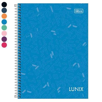 Pacote Caderno Colegial Lunix Tilibra Capa Dura Espiral - 10m 160 Folhas C- 4 Unidades