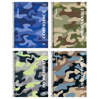 Pacote Caderno Universitário Hide Tilibra Capa Dura Espiral - 1m 80 Folhas C- 4 Unidades