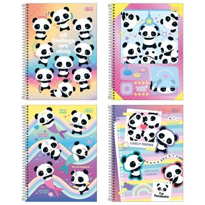 Pacote Caderno Universitário Lovely Friend Tilibra Capa Dura Espiral - 1m 80 Folhas C- 4 Unidades