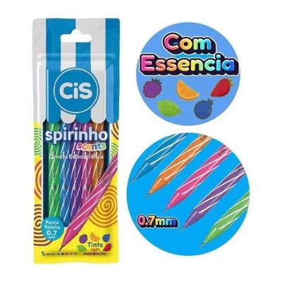 Caneta Esferográfica Cis - Spirinho Scents 0.7mm C- 5 Unidades