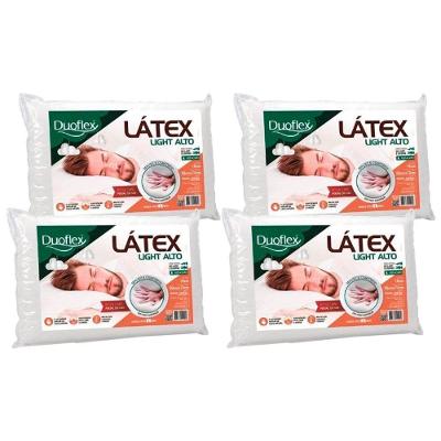 Travesseiro T. Látex Light Lp1101 C/ Capa Dry Fresh Kit C/ 4 Un (50x70) - Duoflex