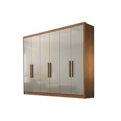 Guarda Roupa 6 Portas E 8 Gavetas Rizon-linea Cumaru-fendi - Novo Horizonte