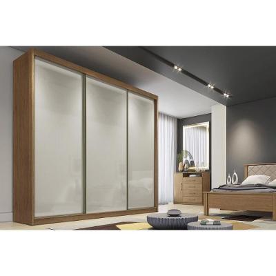 Guarda Roupa 3 Portas De Correr E 4 Gavetas Arezzo-medelim Cumaru-fendi - Novo Horizonte