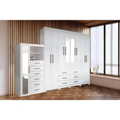 Guarda Roupa 2 Peças (1guardaroupa+1cômoda) Qc141 Branco - Santos Andirá
