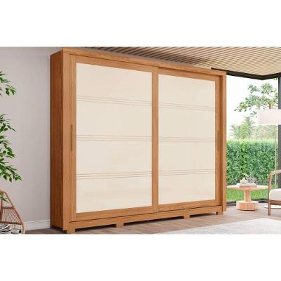 Guarda Roupa 2 Portas De Correr E 4 Gavetas C- Pés Medelín Nature-off White - Henn