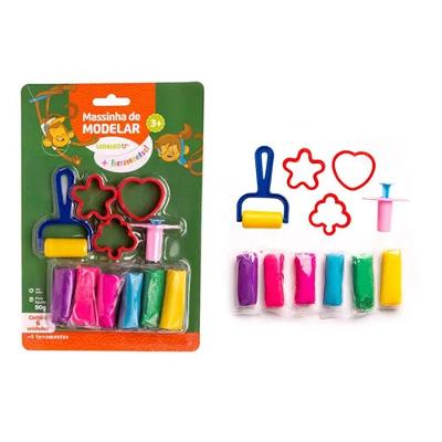 Kit Massa De Modelar Leonora - C- 6 Cores + 5 Peças