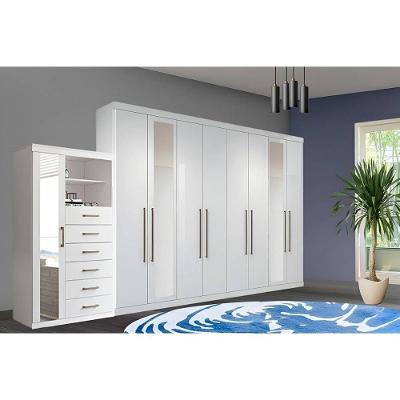 Guarda Roupa 2 Peças (1guardaroupa+1cômoda) Qc132 Branco - Santos Andirá