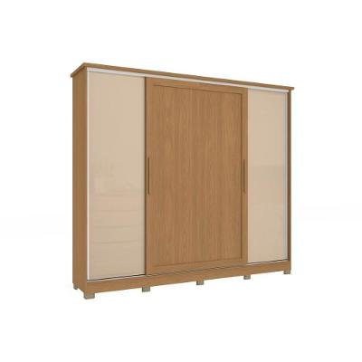 Guarda Roupa 4 Portas De Correr E 4 Gavetas C- Pés Cb03n565 Flex Canela-canela Ou Macadamia - Kappesberg