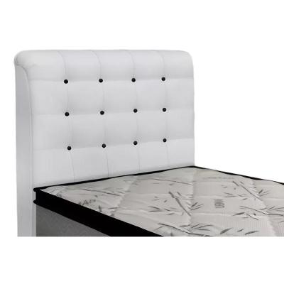 Painel De Cama Box Estofada Solteiro Dama Plus Courano Branco/preto - Simbal