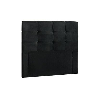 Painel De Cama Box Estofada Clean Plus Solteiro - Suede Preto - Simbal