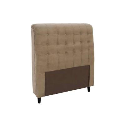 Painel De Cama Box Estofada Solteiro Dama Plus Suede Bege - Simbal