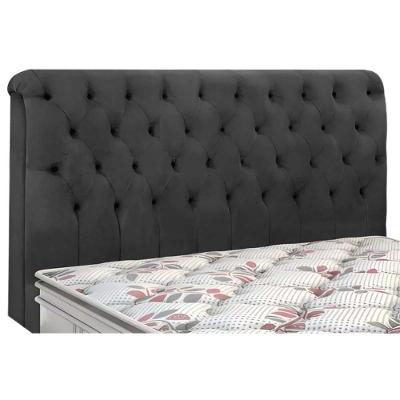 Painel De Cama Box Estofada Queen Imperatriz Plus Suede Cinza - Simbal