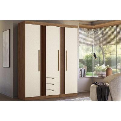 Guarda Roupa 3 Portas E 3 Gavetas Aurora 3.3 Jatobá-areia - Santos Andirá