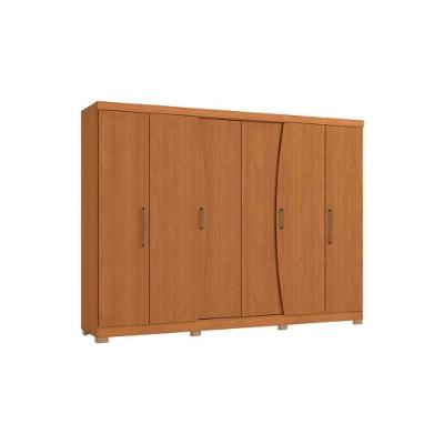 Guarda Roupa 6 Portas E 3 Gavetas C- Pés Cbpm556 Canela - Kappesberg