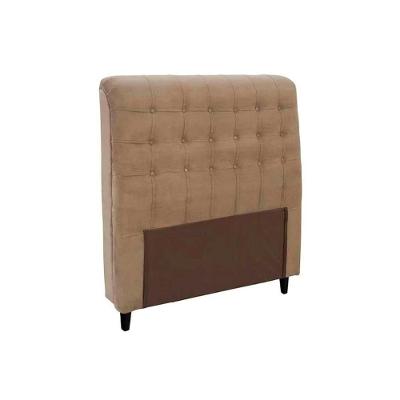 Painel De Cama Box Estofada Solteiro Dama Plus Suede Bege - Simbal
