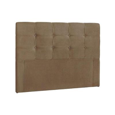 Painel De Cama Box Estofada Queen Clean Plus Suede Marrom Taupe - Simbal