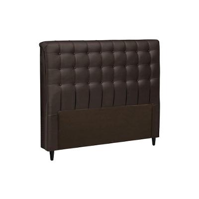 Painel De Cama Box Estofada Casal Dama Plus Suede Marrom Chocolate - Simbal