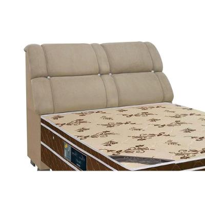 Painel De Cama Box Estofada Queen Imperador Suede Marrom Taupe - Simbal