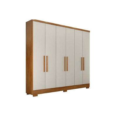 Guarda Roupa 6 Portas E 4 Gavetas C- Pés Milly-veneza Cumaru-fendi - Novo Horizonte