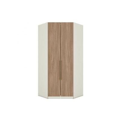 Guarda Roupa Closet De Quarto De Canto Oblíquo Mc05 Seletto C- 2 Portas E 3 Gavetas Areia-jequitibá - Henn