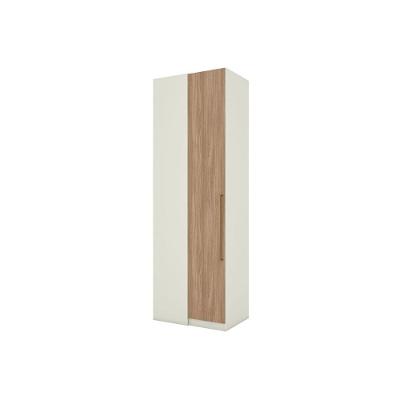 Módulo De Quarto Casal Guarda Roupa Canto Reto C- 1 Porta Mc14 Seletto Areia-jequitibá - Henn
