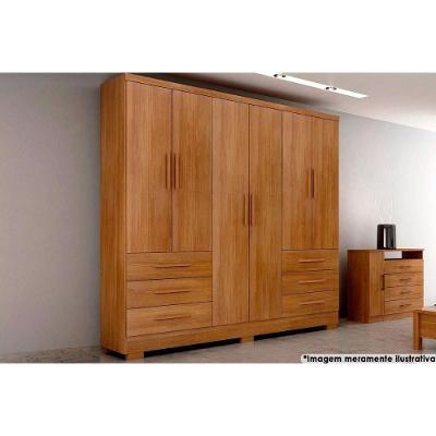 Guarda Roupa 6 Portas E 6 Gavetas C- Pés Encant-berlim Cumaru - Novo Horizonte