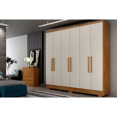 Guarda Roupa 6 Portas E 2 Gavetas C- Pés Milly-veneza Cumaru-fendi - Novo Horizonte
