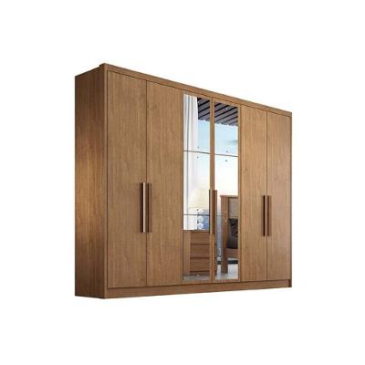 Guarda Roupa 6 Portas (2 C- Espelho) E 6 Gavetas Rizon-linea Cumaru - Novo Horizonte