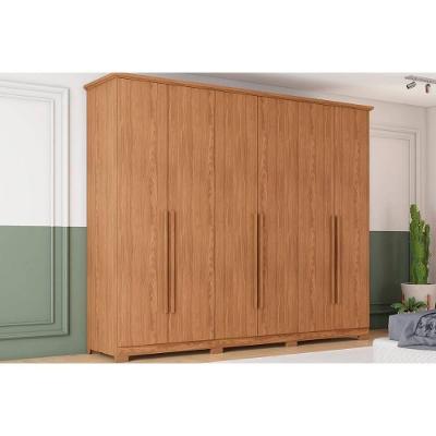 Guarda Roupa 6 Portas E 6 Gavetas C- Pés Leblon Nature - Henn