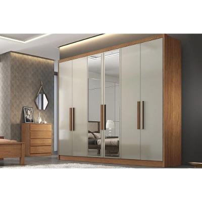 Guarda Roupa 6 Portas (2 C- Espelho) E 6 Gavetas Rizon-linea Plus Cumaru-fendi - Novo Horizonte