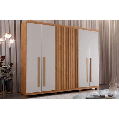Guarda Roupa 6 Portas E 4 Gavetas C- Pés Denver Naturale-off White - Rufato