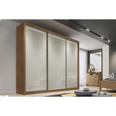 Guarda Roupa 3 Portas De Correr E 6 Gavetas Diamond-londres Cumaru-fendi - Novo Horizonte